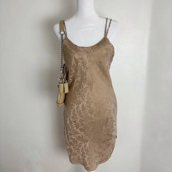knee length dresses for ladies Sequin Mesh Slip Dress Nude main image 0